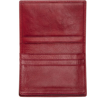 Porter echt lederen bi-fold portemonnee Kastanjebruin - One Size