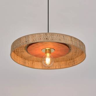 Portinatx hanglamp Ø50cm terracotta terracotta, naturelbruin, messing, zwart
