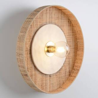Portinatx wandlamp wit, Ø50cm wit, naturel
