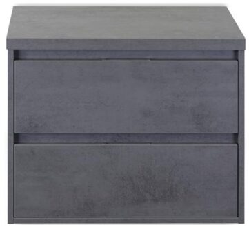 Porto Badmeubelset 70 cm - Beton Antraciet - Wastafelbovenblad Beton Antraciet