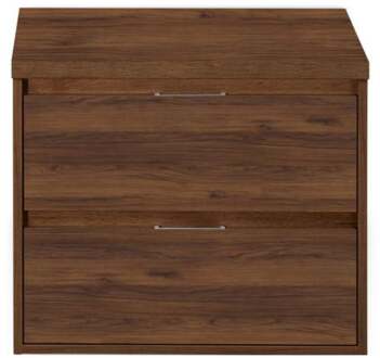 Porto Badmeubelset 70 cm - Walnoot - Wastafelbovenblad Walnoot