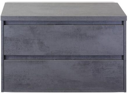 Porto Badmeubelset 90 cm - Beton Antraciet - Wastafelbovenblad Beton Antraciet