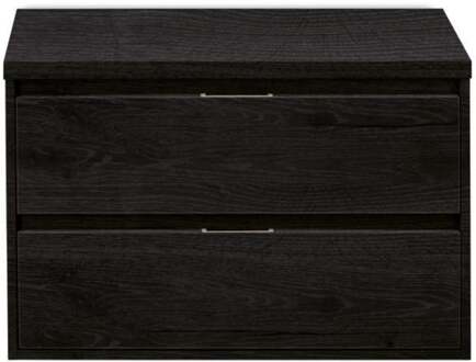 Porto Badmeubelset 90 cm - Black Oak - Wastafelbovenblad Black Oak