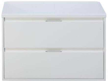 Porto Badmeubelset 90 cm - Wit Hoogglans - Wastafelbovenblad Wit Hoogglans