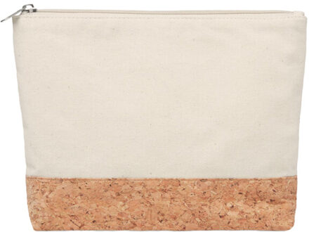 Porto kurk katoenen cosmetische tas Beige - One size
