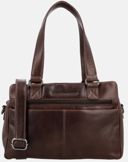 Porto schoudertas donkerbruin