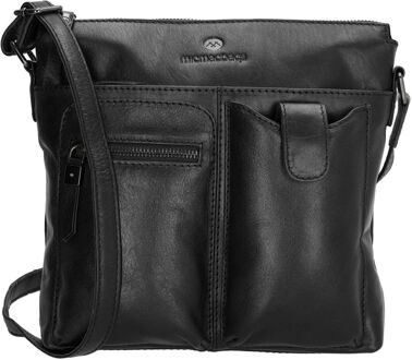 Porto Schoudertas zwart damestas - H 23 x B 25 x D 4.5 cm