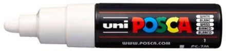 Posca marker met conische punt schrijfdikte breed wit
