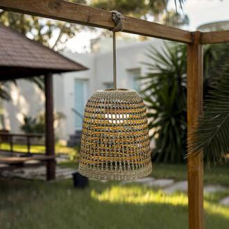 Positano LED buiten hanglamp licht hout, zwart