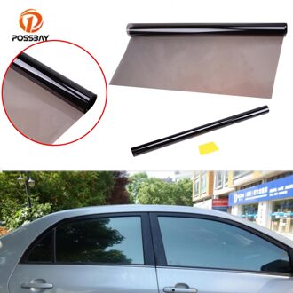 Possbay Auto Zonnescherm Zonwering Autoruit Film Auto Side Window Auto Verven 50*600Cm 1% Vlt uv Beschermen Film