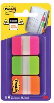 Post-it Indextabs 3M Post-it 686 25.4x38mm strong assorti Groen