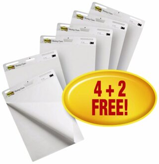 Post-it Meeting chart post-it 559 super sticky 63.5x76.2mm Wit 4+2 gratis