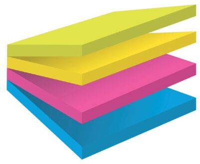 Post-it Memoblok 3M Post-it 2014 Super Sticky 76x76mm smart kubus Rio Neon