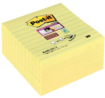Post-it Memoblok 3m post-it z-notes s440 super sticky 100x100mm geel