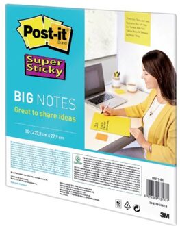 Post-it Scrum Big Notes 3M Post-it 27.9x27.9cm geel