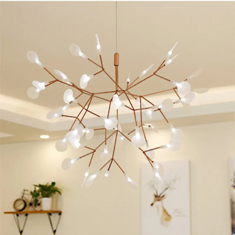 Post Modern Tree Leaves Pendant Lamps Nodric Tree Branches Design Pendant Lights Hanging Lamp For Living Dinning Room Bar Coffee