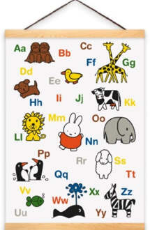 Poster A3 Nijntje alfabet incl. Posterhangers Wit