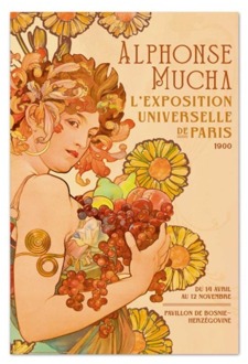 Poster Alphonse Mucha - F. Champenois 61x91,5cm Divers - 61x91.5 cm
