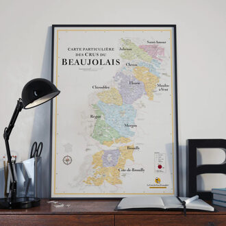 Poster Beaujolais Carte des vins | 50 x 70 cm | La carte des vins