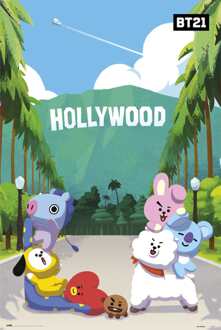 Poster BT21 - Holliwood 61x91,5cm Divers - 61x91.5 cm