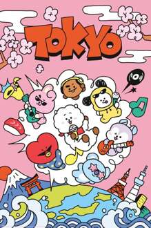 Poster BT21 - World Voyage 61x91,5cm Divers - 61x91.5 cm