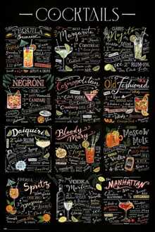 Poster Cocktails 61x91,5cm Divers - 61x91.5 cm