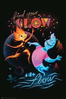 Poster Disney Pixar Elemental Find Your Glow and Flow 61x91,5cm Divers - 61x91.5 cm