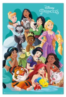 Poster Disney - Princesses and Pets 61x91,5cm Divers - 61x91.5 cm
