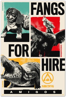 Poster Far Cry 6 Fangs For Hire 61x91,5cm Divers - 61x91.5 cm