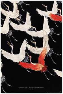 Poster Furisode With A Myriad Of Flying Cranes 61x91,5cm Divers - 61x91.5 cm