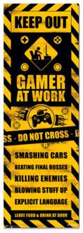 Poster Gameration Gaming Caution 53x158cm Divers - 53x158 cm