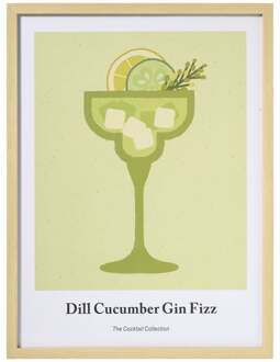 Poster gin - multikleur - 30x40 cm