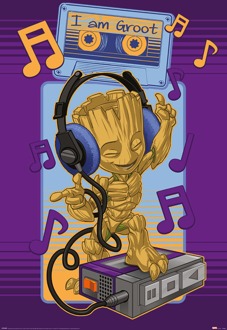 Poster Guardians of the Galaxy Groot Cassette 61x91,5cm Multikleur