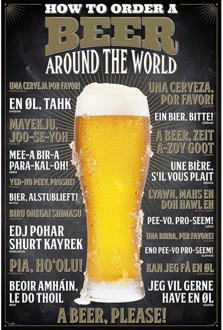 Poster How to Order a Beer 61x91,5cm Divers - 61x91.5 cm