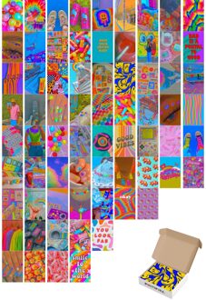 Poster-Indie Retro Poster Collage Set - 70 Stuks-Indie Poster Set -10Cm * 15Cm-Dikke Gecoat Papier Poster-Indie Retro Poster