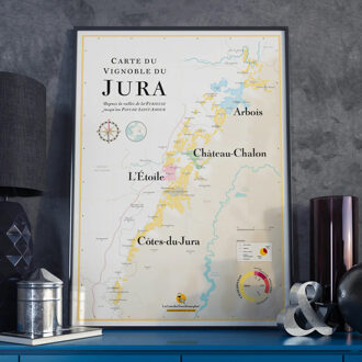 Poster Jura Carte des vins | 50 x 70 cm | La carte des vins