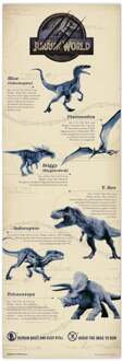 Poster Jurassic World 53x158cm Divers - 53x158 cm