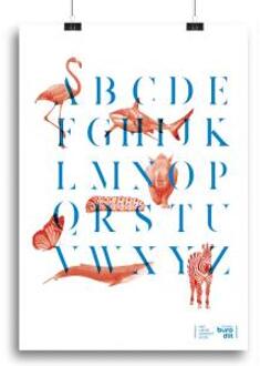 Poster kinderkamer alfabet A3