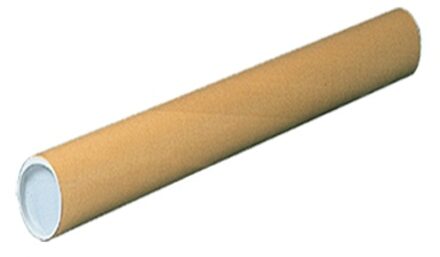 Poster koker rond van karton - 500 x 50 mm - bruin - Verzendkokers