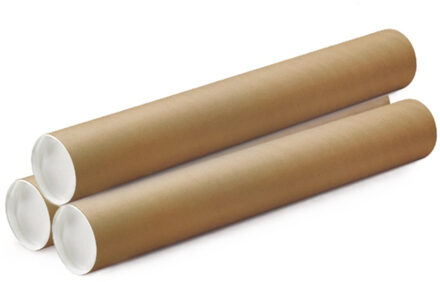 Poster koker van karton - 10x - 670 x 70 mm - Bruin - Verzendkokers - Voor A1 formaat papier