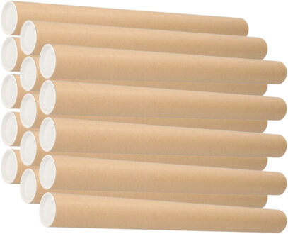 Poster koker van karton - 15x - 430 x 40 mm - Bruin - Verzendkokers - Voor A2 formaat papier