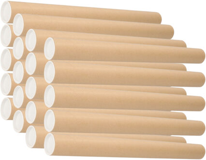 Poster koker van karton - 20x - 430 x 40 mm - Bruin - Verzendkokers - Voor A2 formaat papier