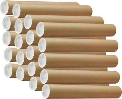 Poster koker van karton - 20x - 670 x 40 mm - Bruin - Verzendkokers - Voor A1 formaat papier