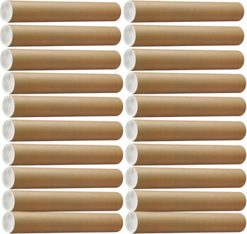 Poster koker van karton - 20x - 680 x 100 mm - Bruin - Verzendkokers - Voor A1 formaat papier