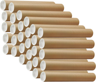 Poster koker van karton - 30x - 430 x 60 mm - Bruin - Verzendkokers - Voor A2 formaat papier