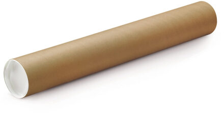 Poster koker van karton - 330 x 40 mm - Bruin - Verzendkokers - Voor A4 formaat papier