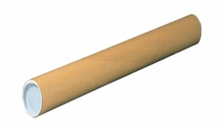 Poster koker van karton - 640 x 60 mm - Bruin - Verzendkokers - Voor A1 formaat papier