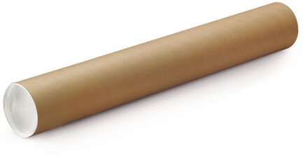 Poster koker van karton - 670 x 40 mm - Bruin - Verzendkokers - Voor A1 formaat papier