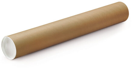 Poster koker van karton - 680 x 100 mm - Bruin - Verzendkokers - Voor A1 formaat papier