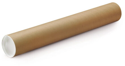 Poster koker van karton - 780 x 60 mm - Bruin - Verzendkokers - Voor A0 formaat papier